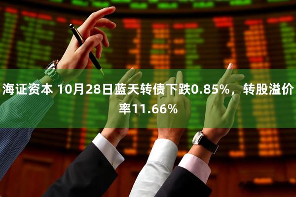 海证资本 10月28日蓝天转债下跌0.85%，转股溢价率11.66%
